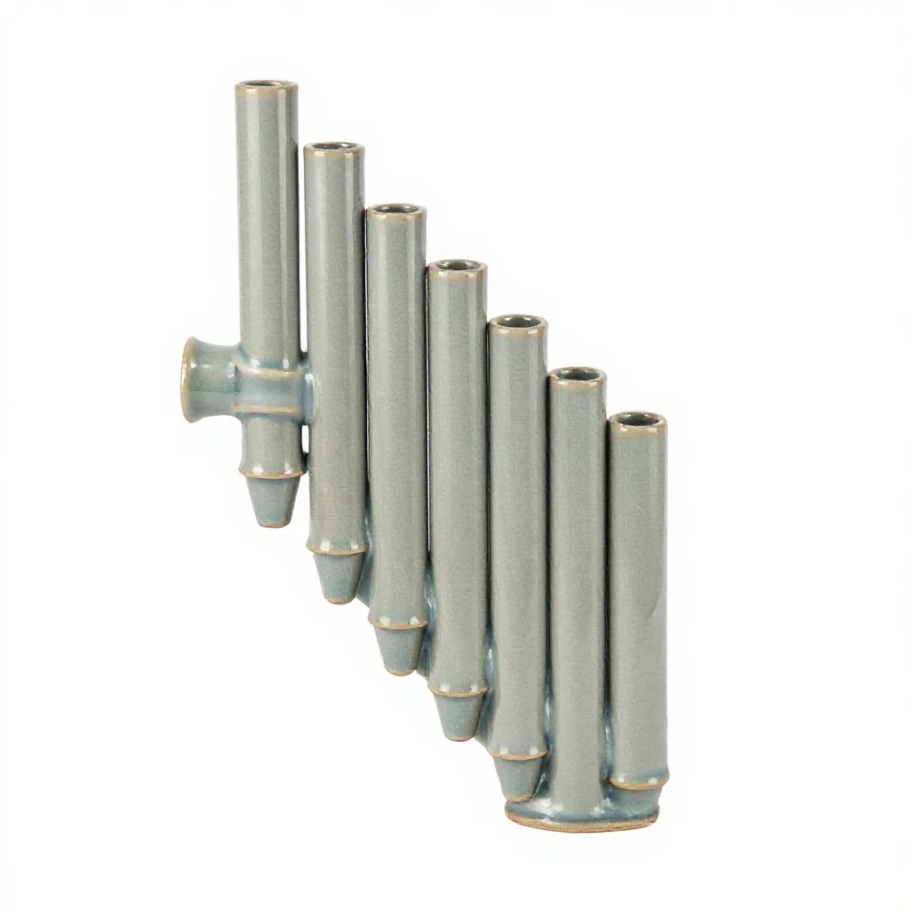 Panpipe isolated on a white background