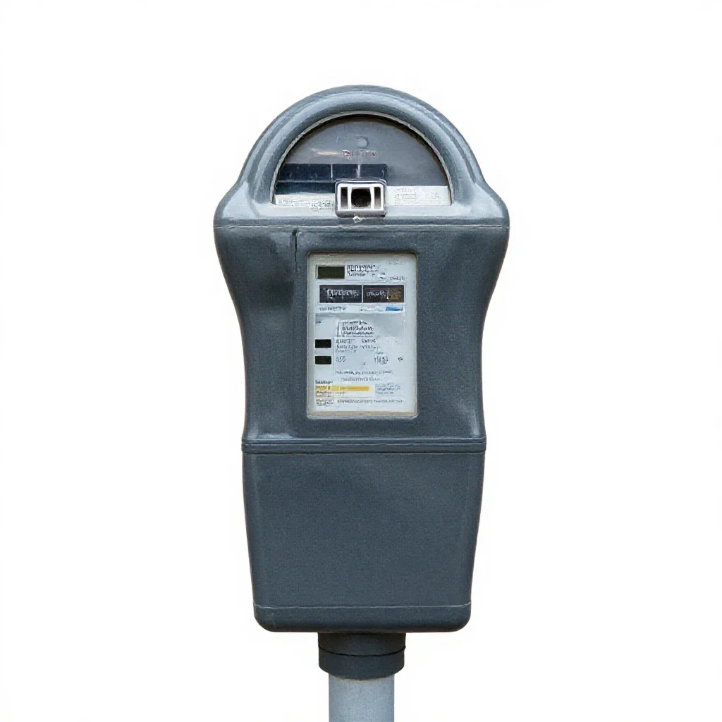 Parking meter isolated on a white background
