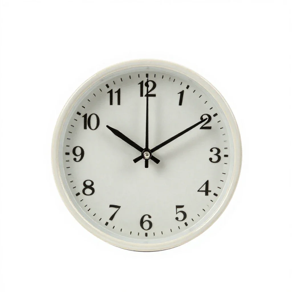Pendulum clock isolated on a white background