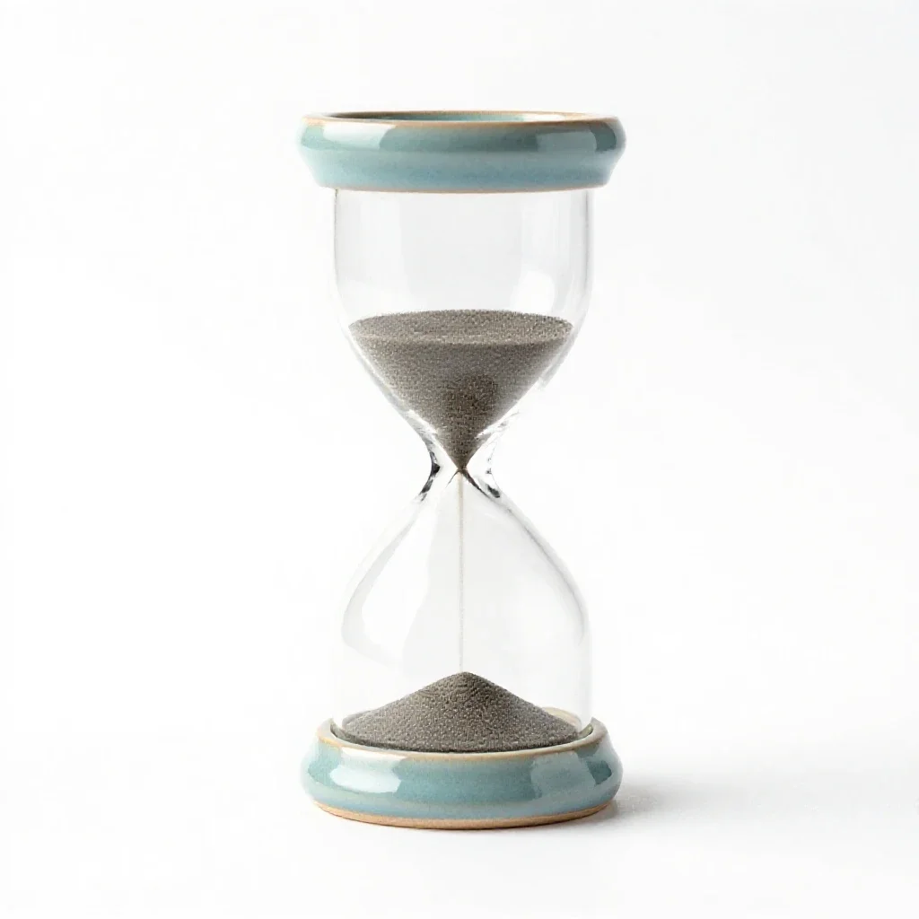 Sandglass isolated on a white background