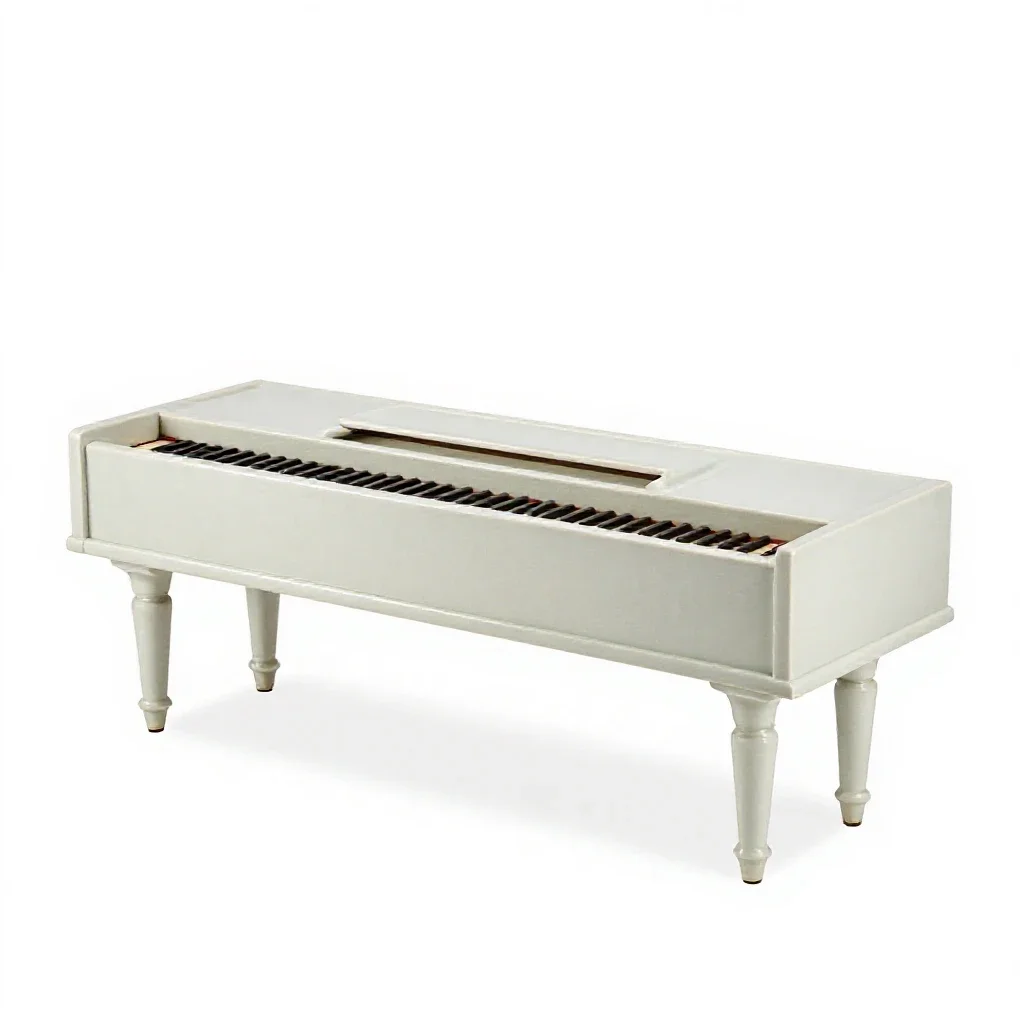 Spinet isolated on a white background