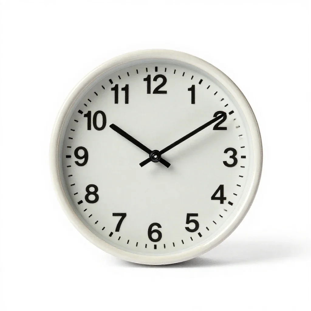 Time clock isolated on a white background