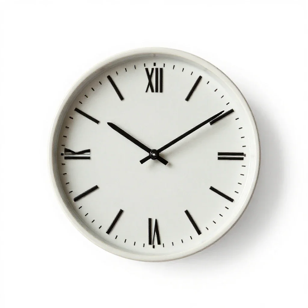 Wall clock isolated on a white background