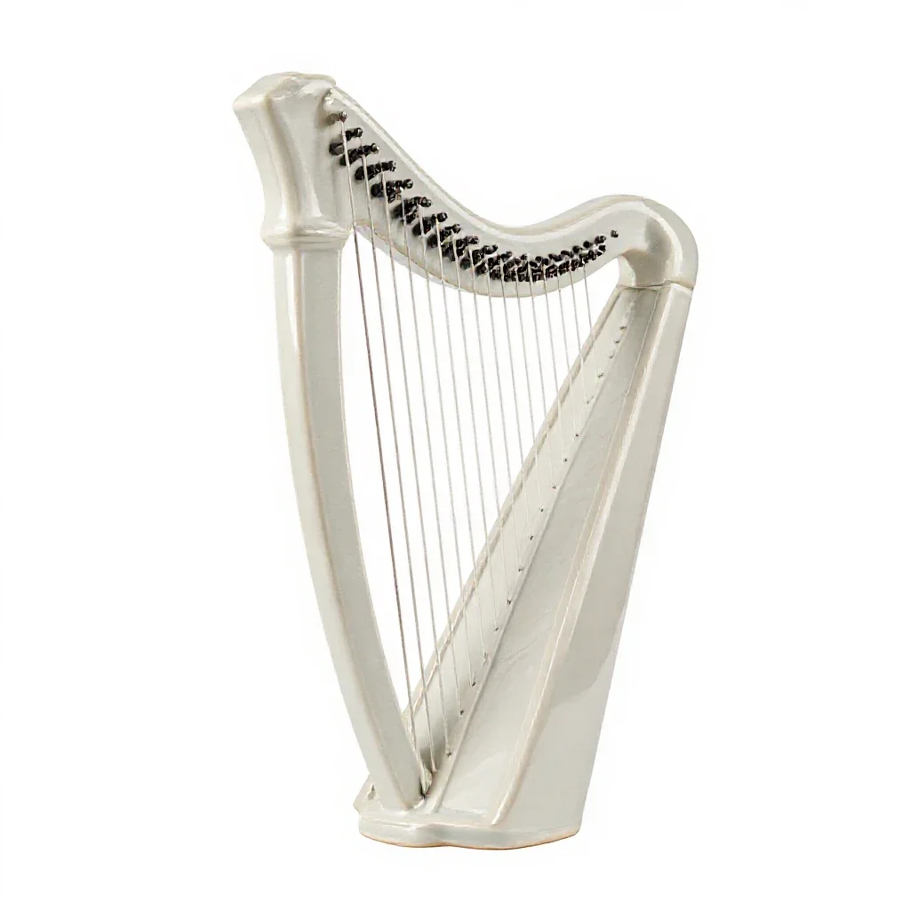 Aeolian harp isolated on a white background