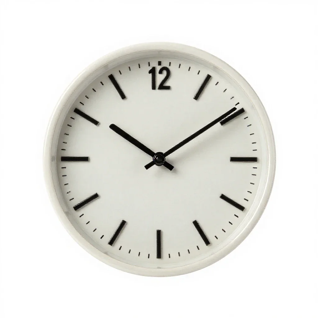 Analog clock isolated on a white background