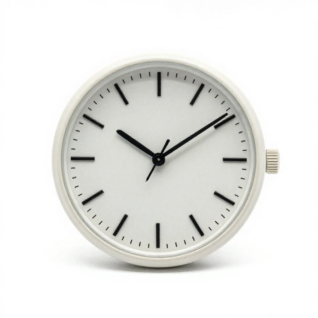 Analog watch isolated on a white background