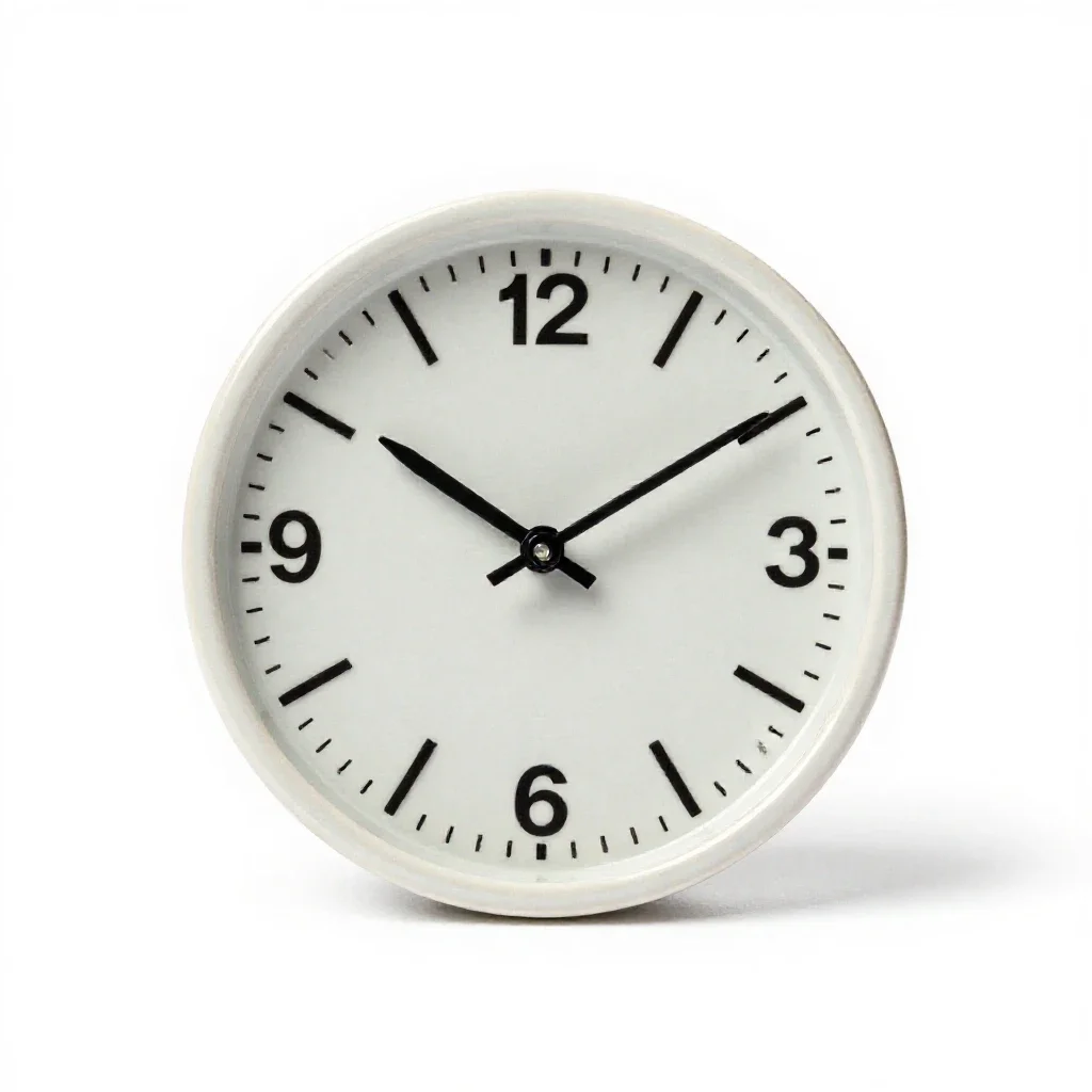 Atomic clock isolated on a white background