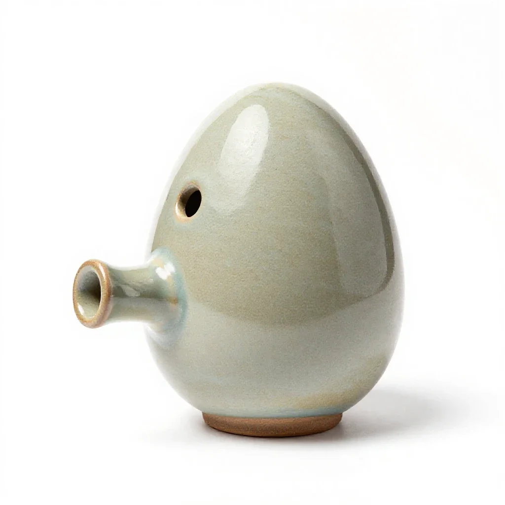 Ocarina isolated on a white background