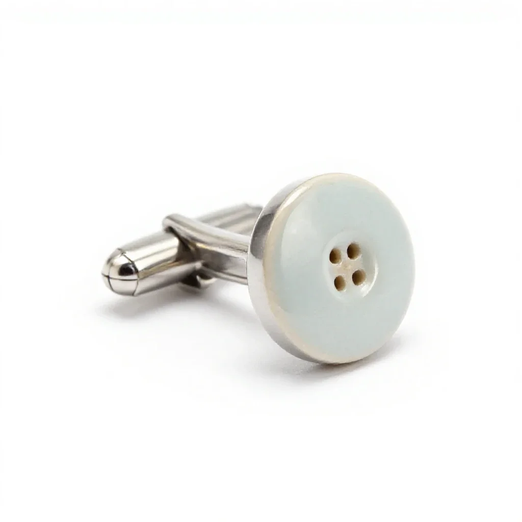 Cufflink isolated on a white background