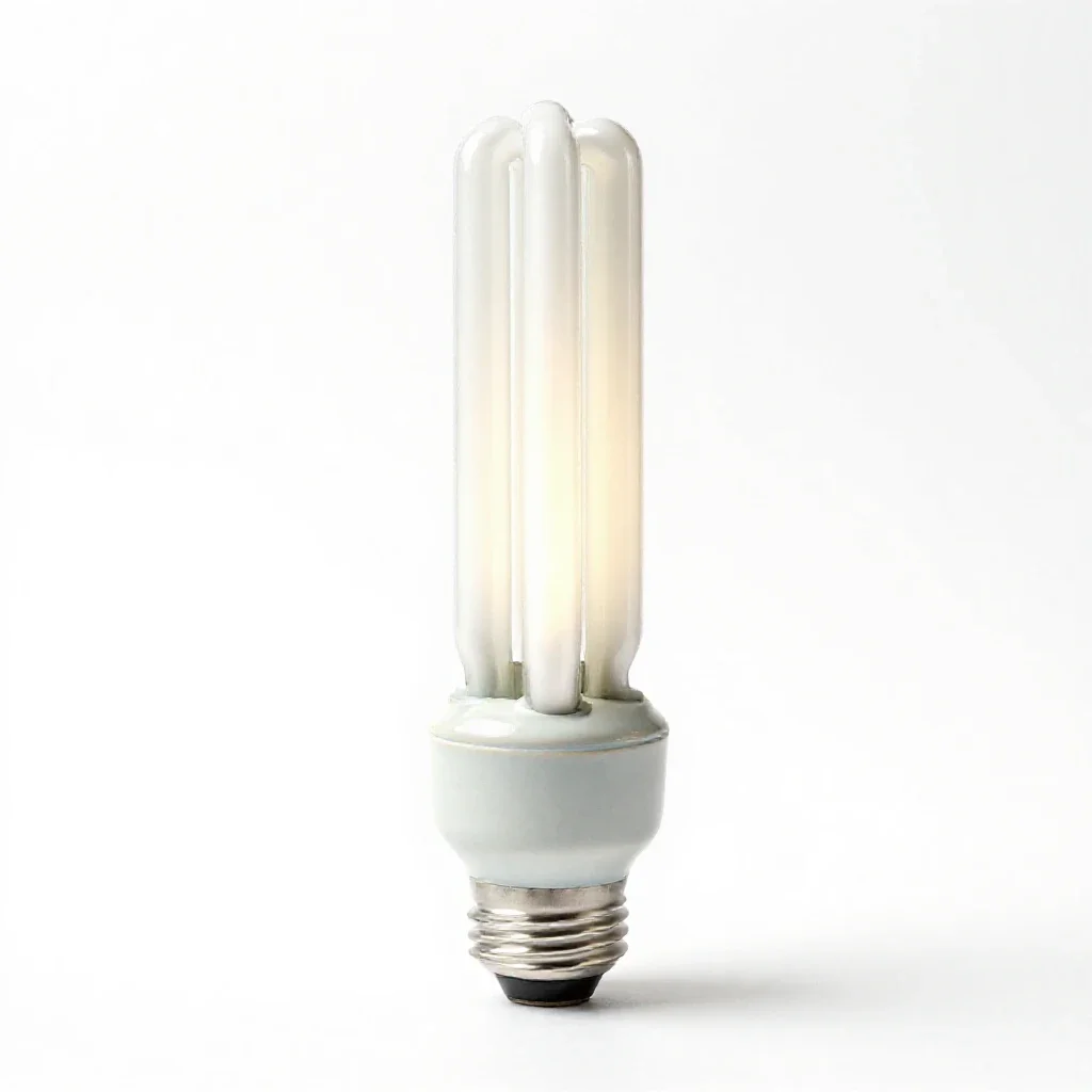 Fluorescent lamp isolated on a white background