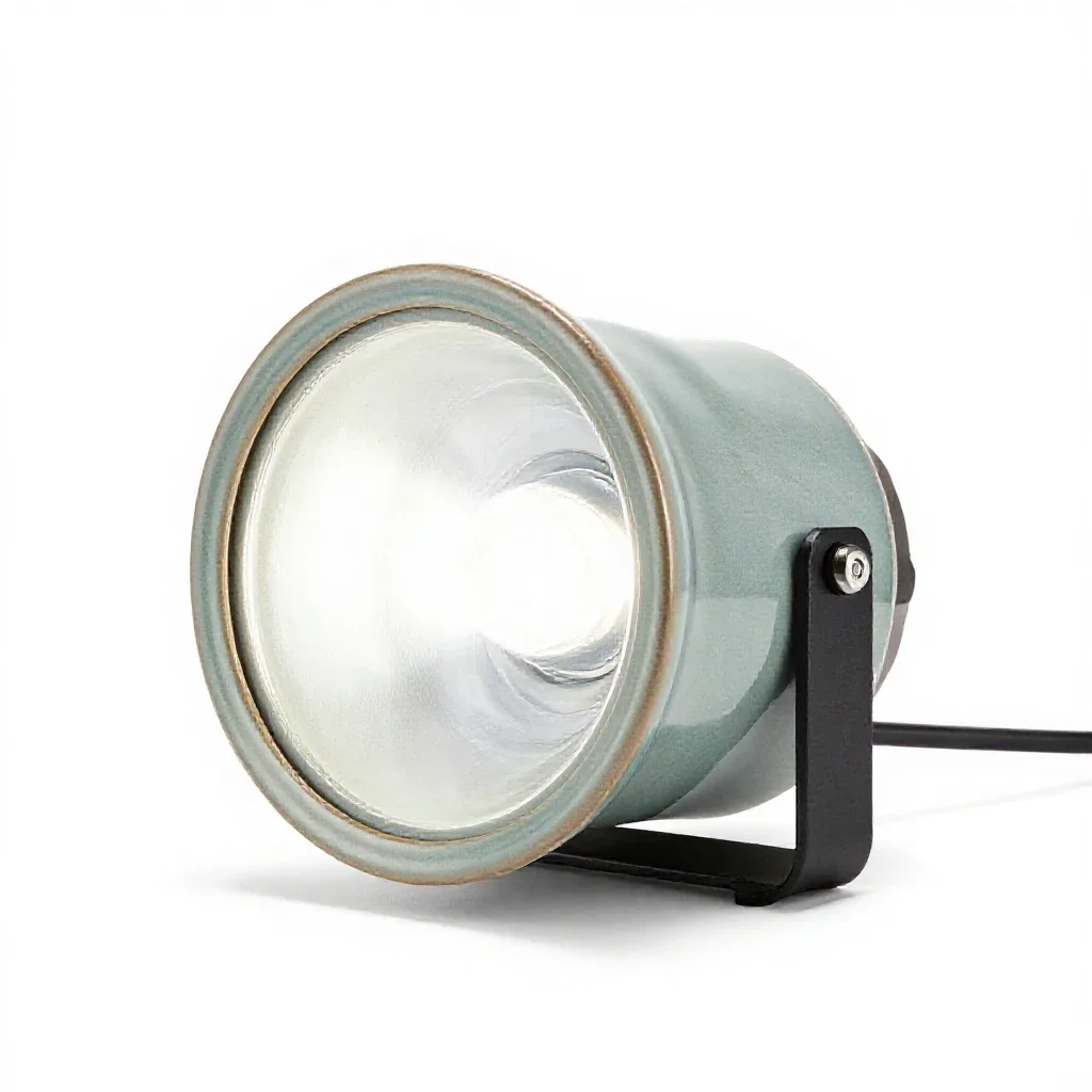Klieg light isolated on a white background