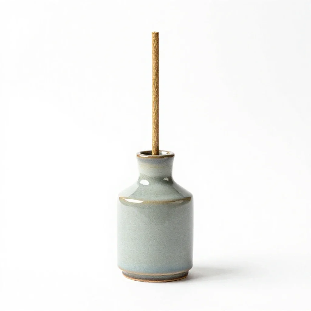 Rushlight isolated on a white background