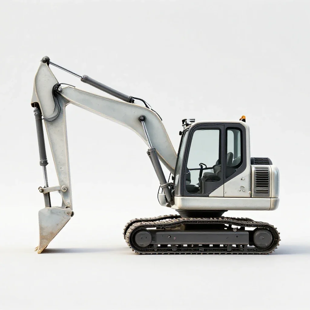 Backhoe isolated on a white background