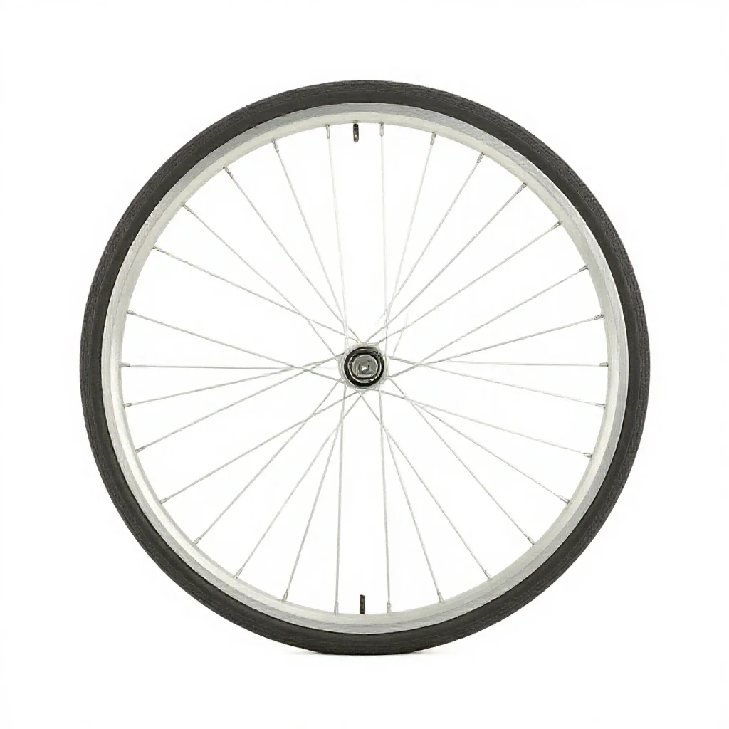 Bicycle wheel isolated on a white background