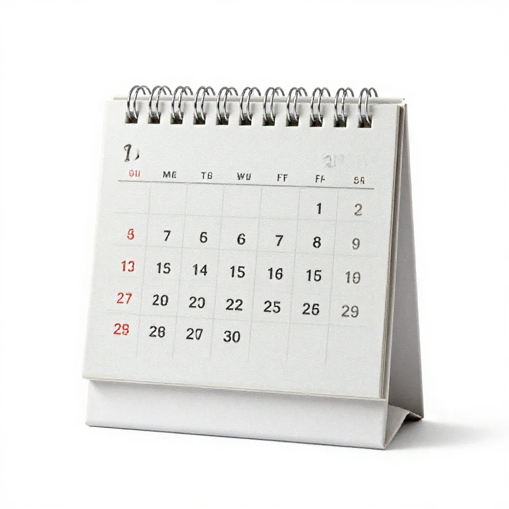 Calender isolated on a white background