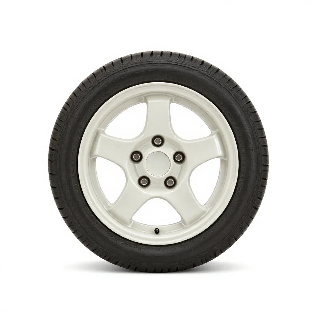 Car wheel isolated on a white background