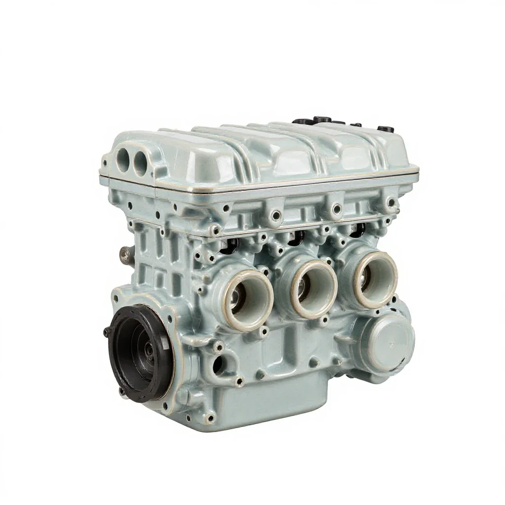 Four-stroke engine isolated on a white background