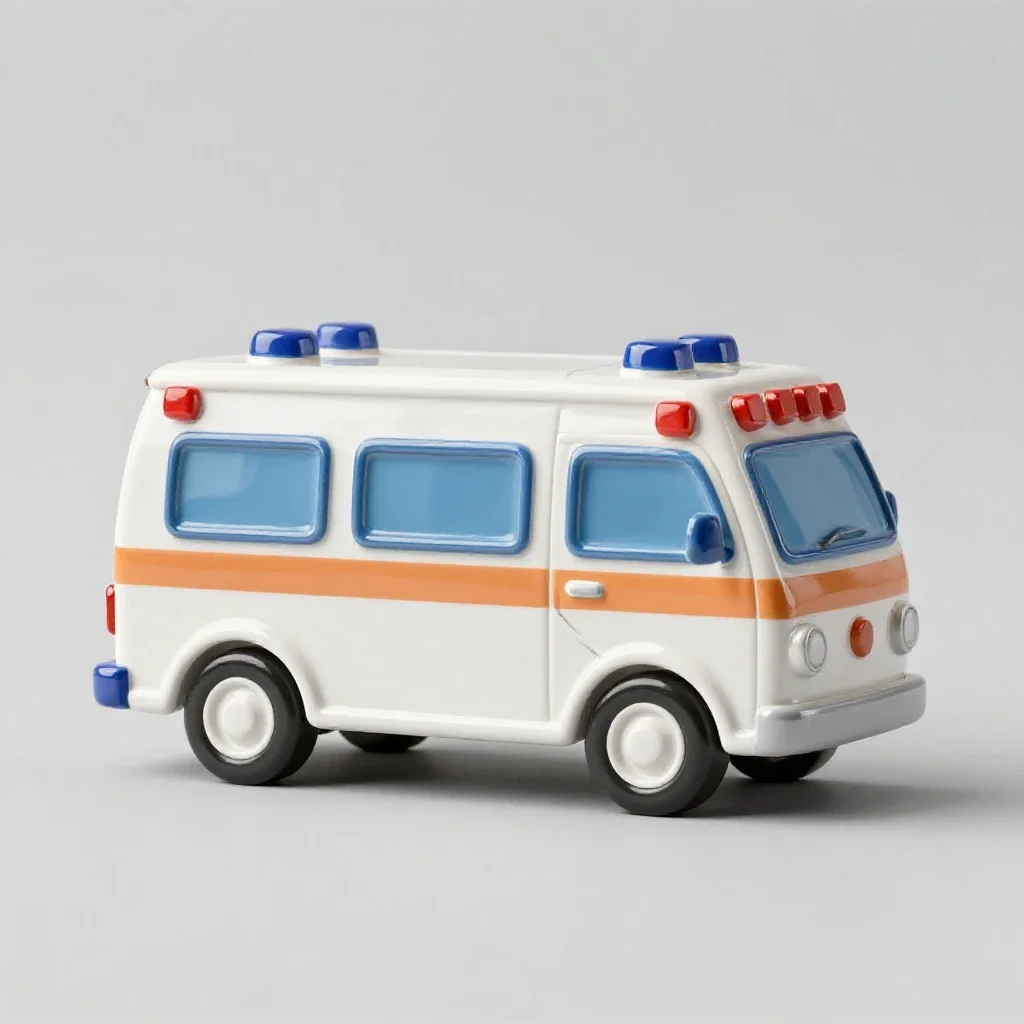Funny wagon isolated on a white background