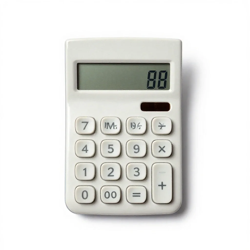 Hand calculator isolated on a white background
