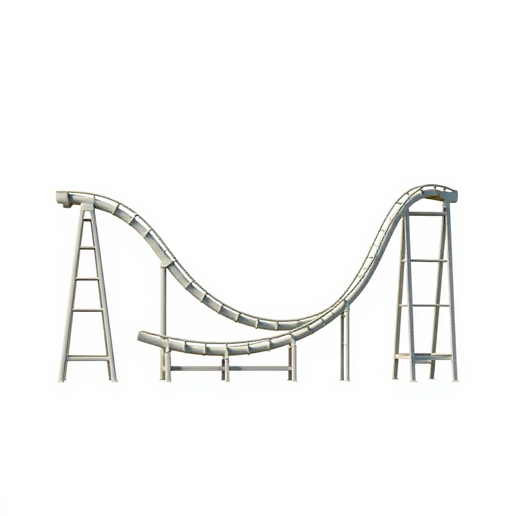 Hypercoaster isolated on a white background