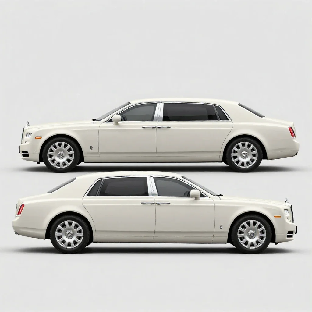 Limousine isolated on a white background