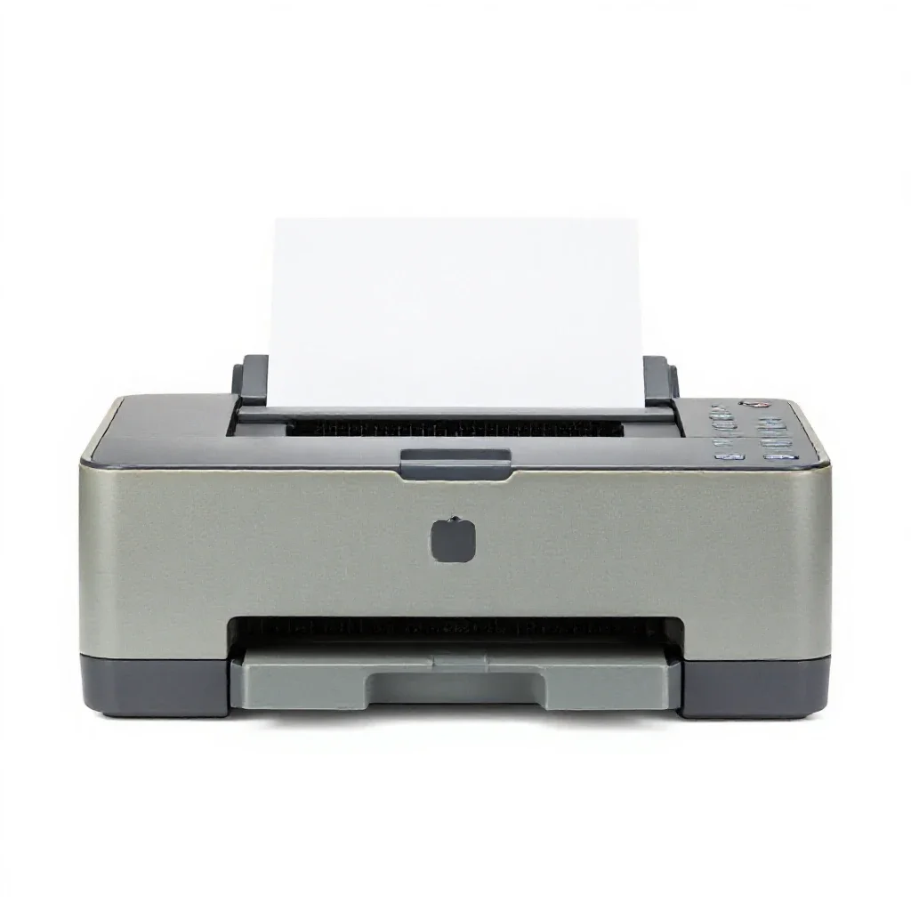 Line printer isolated on a white background
