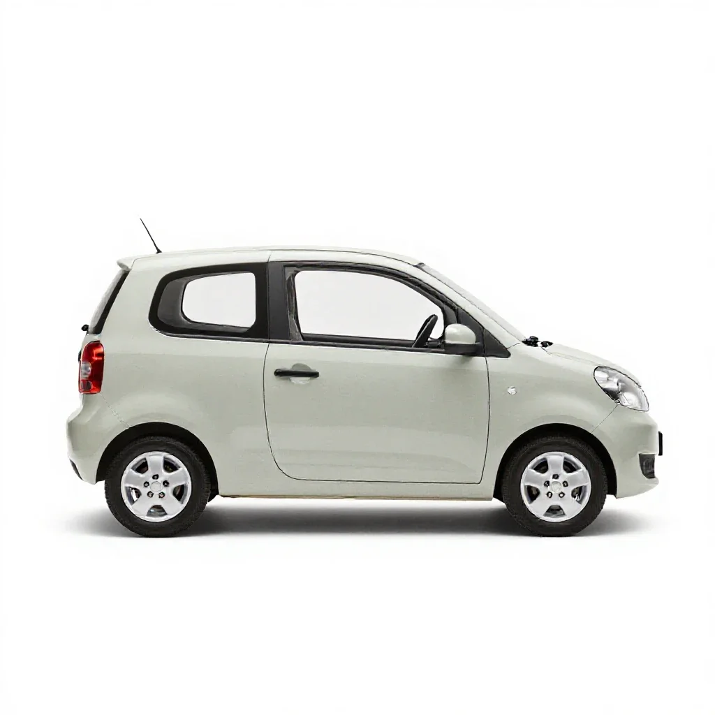 Minicab isolated on a white background