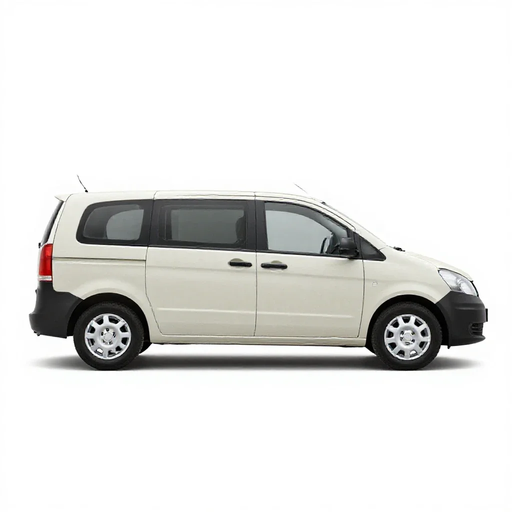 Minivan isolated on a white background