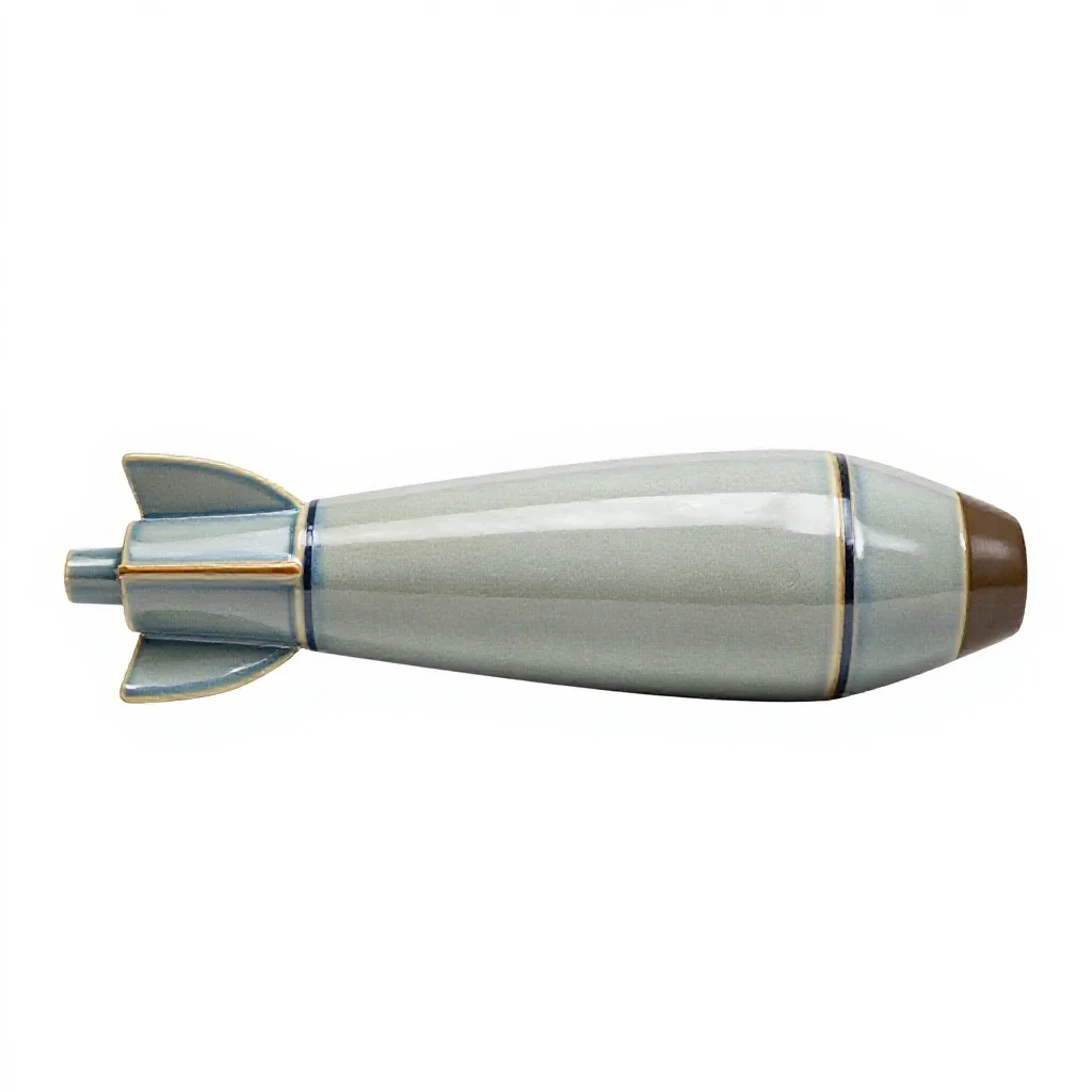 Nuclear rocket isolated on a white background