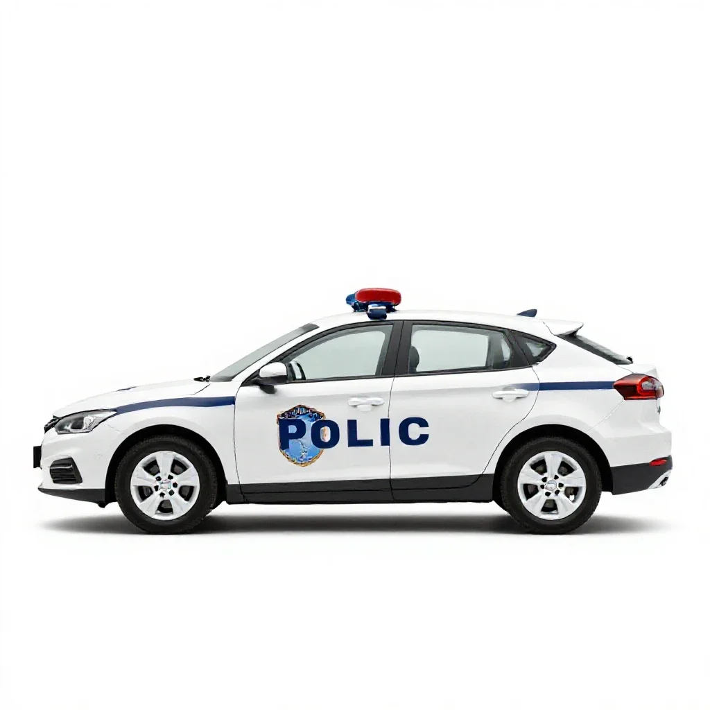 Panda car isolated on a white background