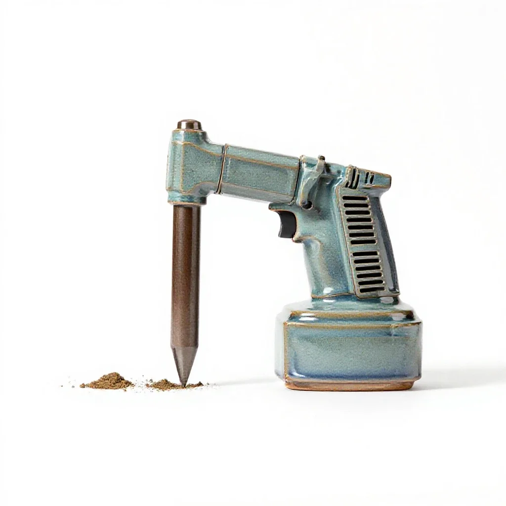 Pile driver isolated on a white background