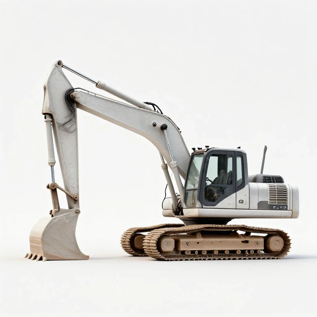 Power shovel isolated on a white background