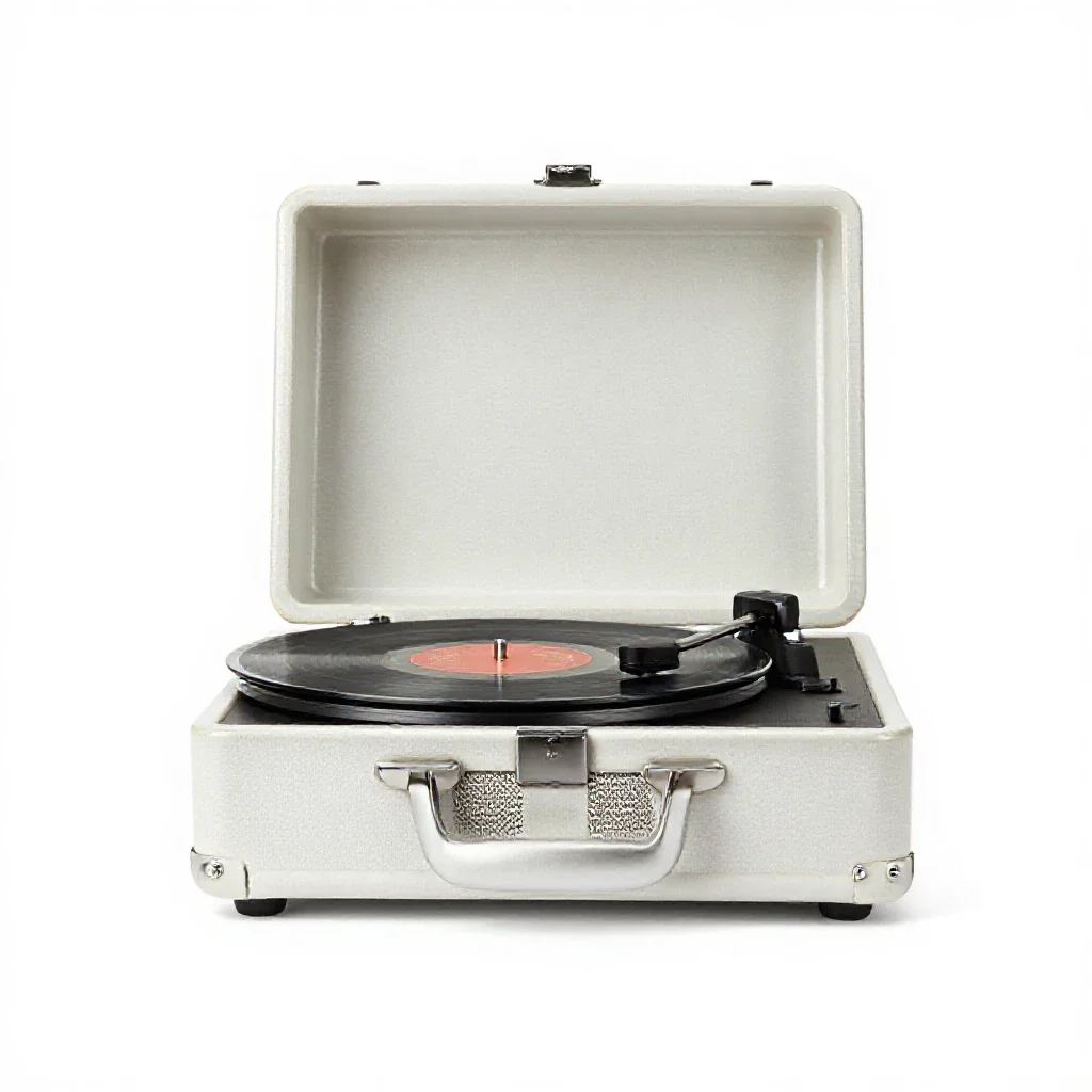 Record changer isolated on a white background