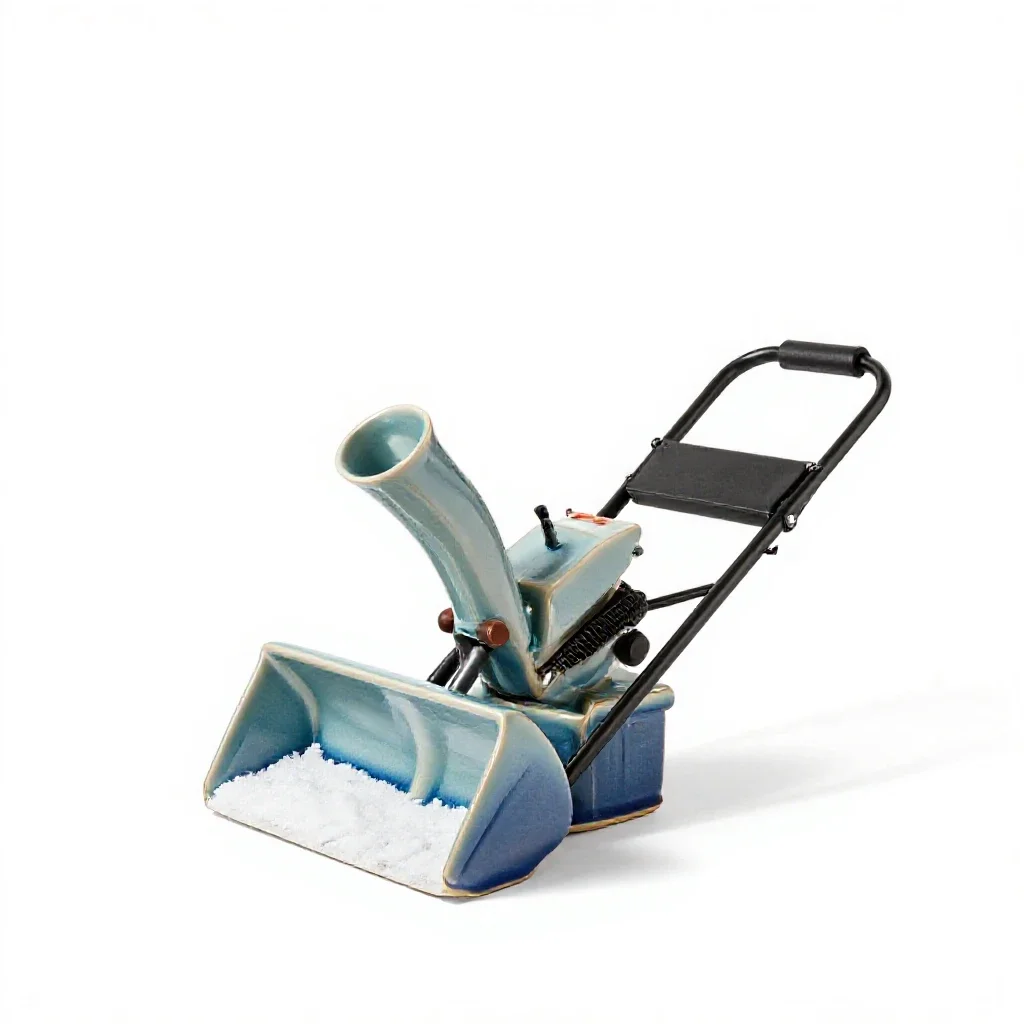 Snow thrower isolated on a white background