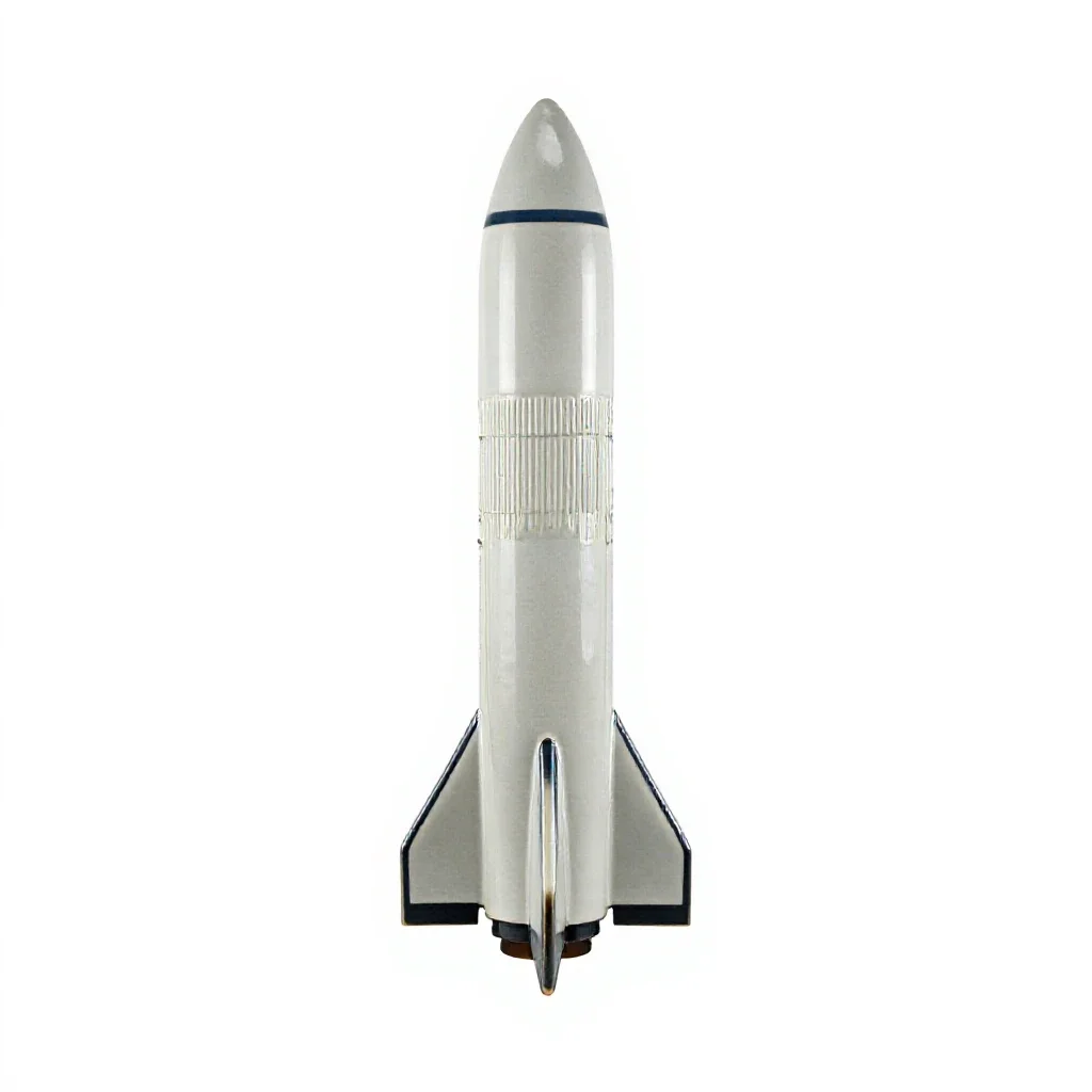 Space rocket isolated on a white background