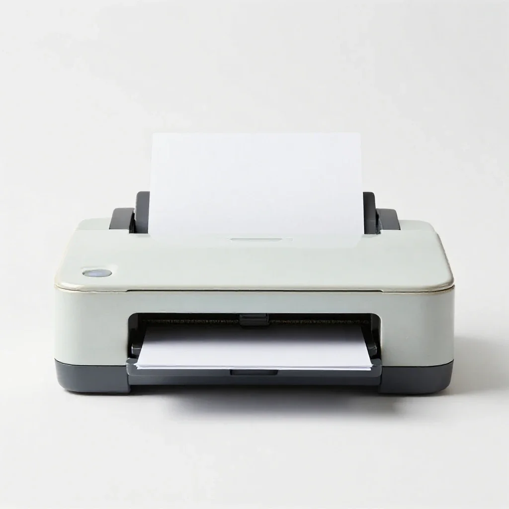Thermal printer isolated on a white background