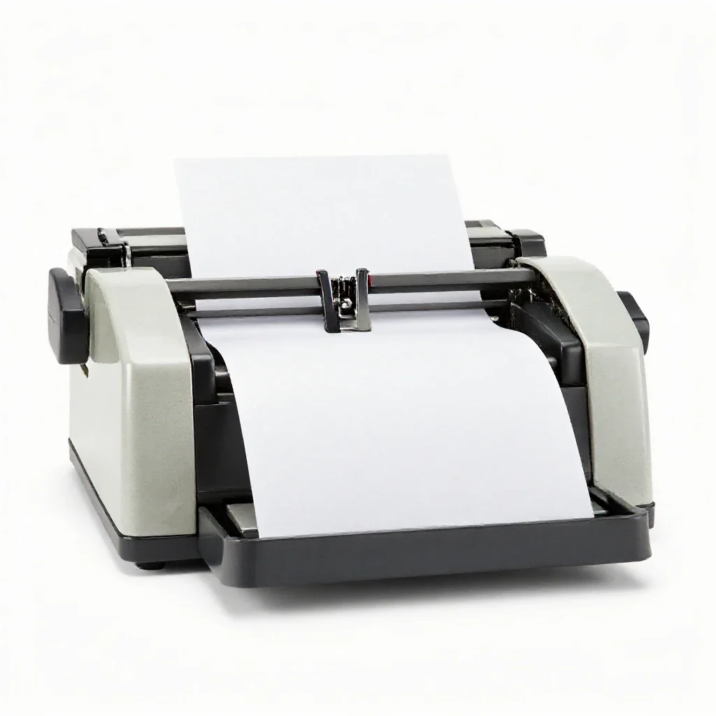 Typesetting machine isolated on a white background