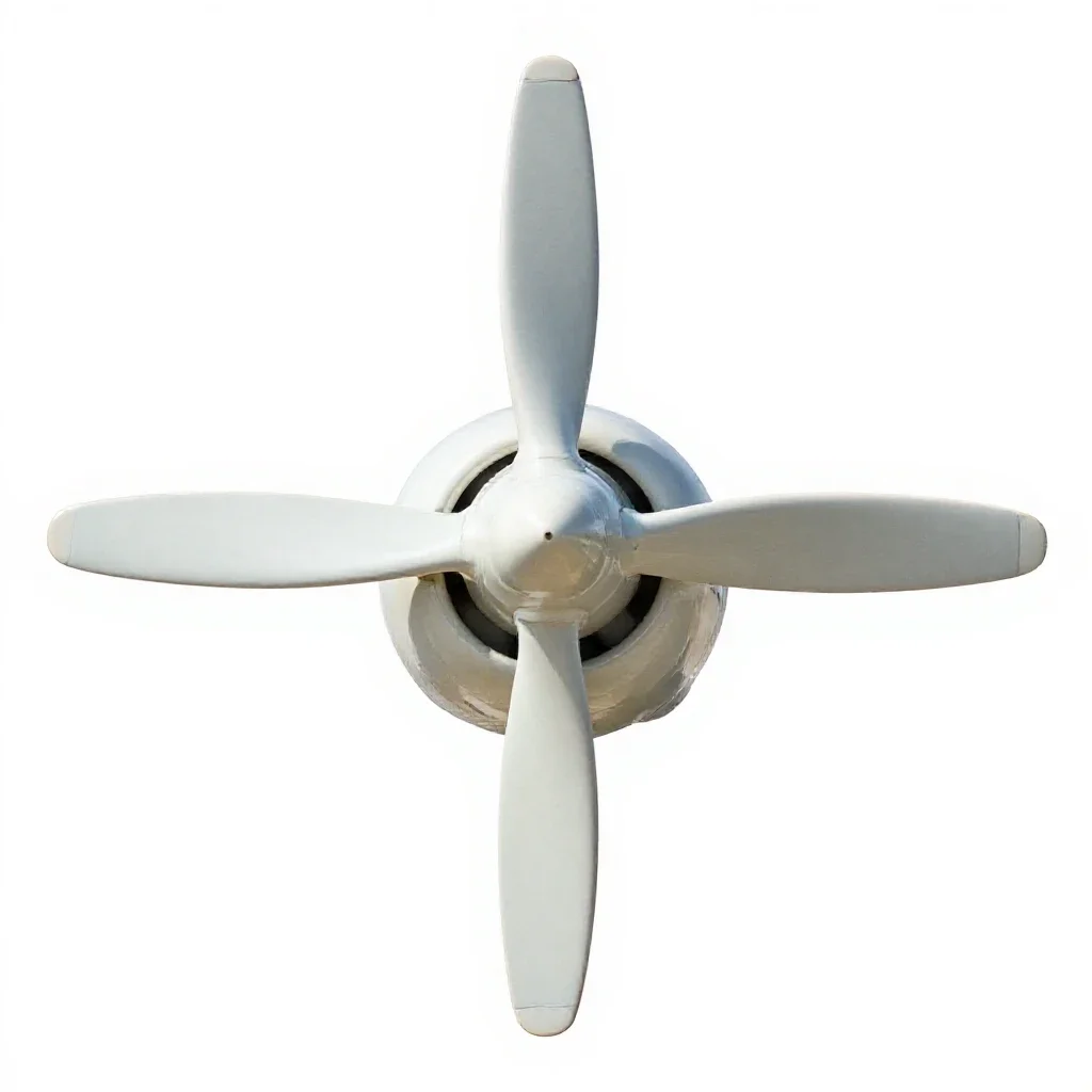 Variable-pitch propeller isolated on a white background