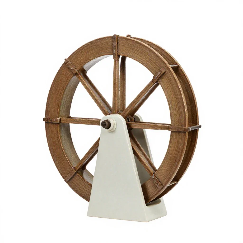Waterwheel isolated on a white background