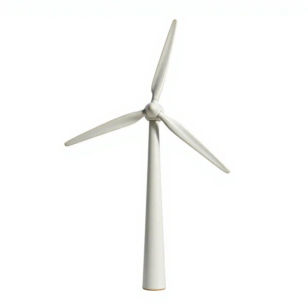 Wind turbine isolated on a white background