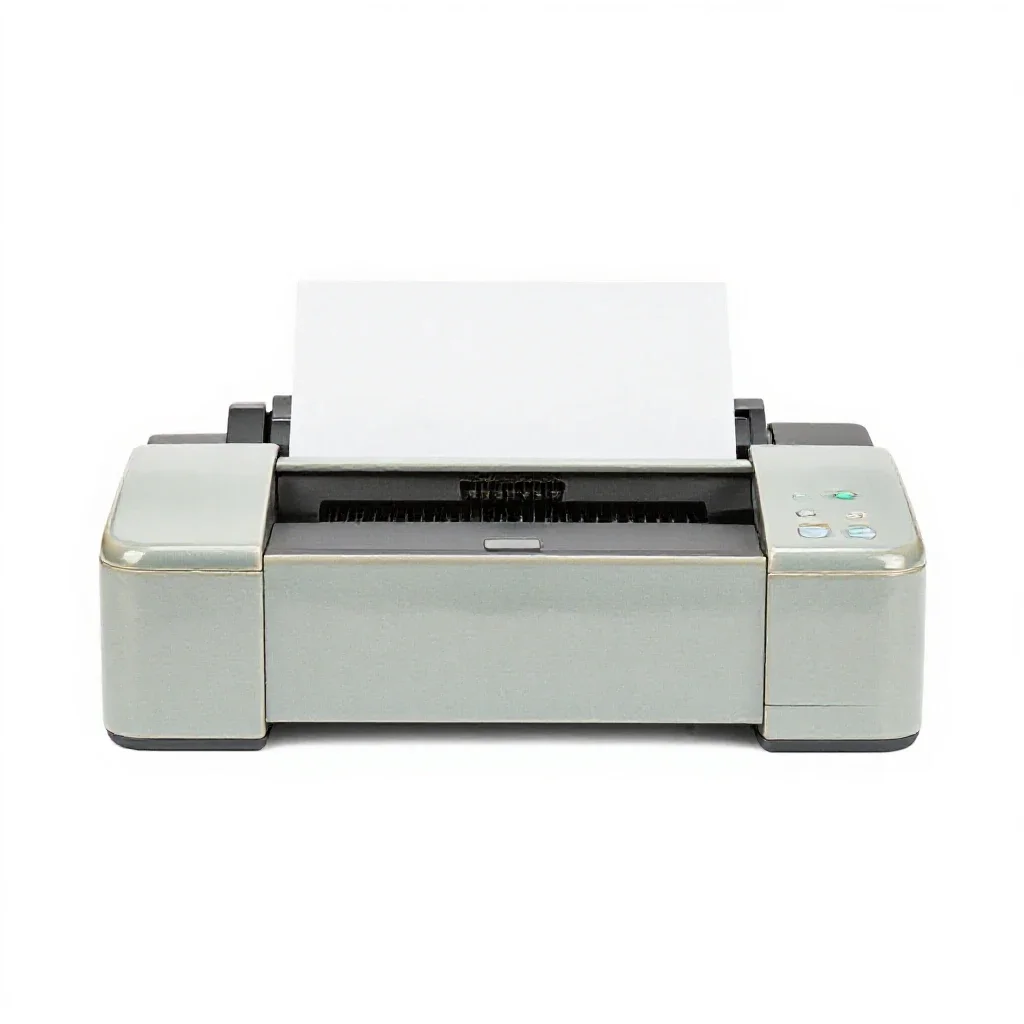 Wire matrix printer isolated on a white background