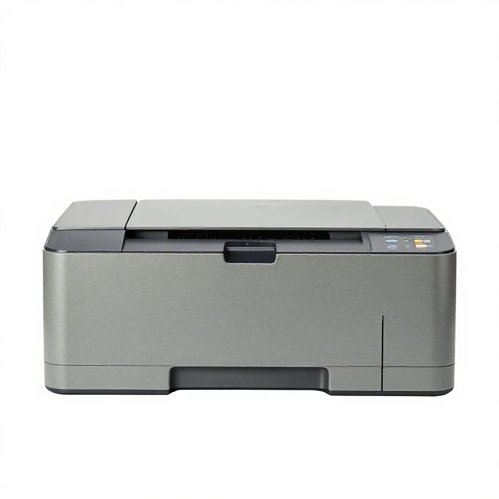 Xerographic printer isolated on a white background