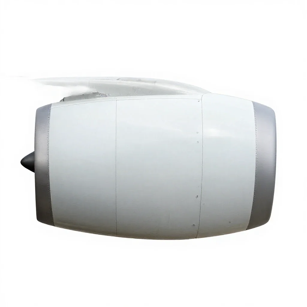 Aircraft engine isolated on a white background