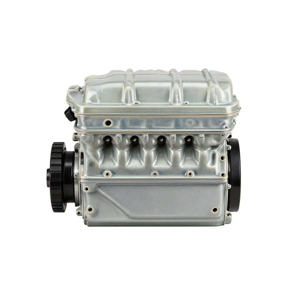 Automobile engine isolated on a white background