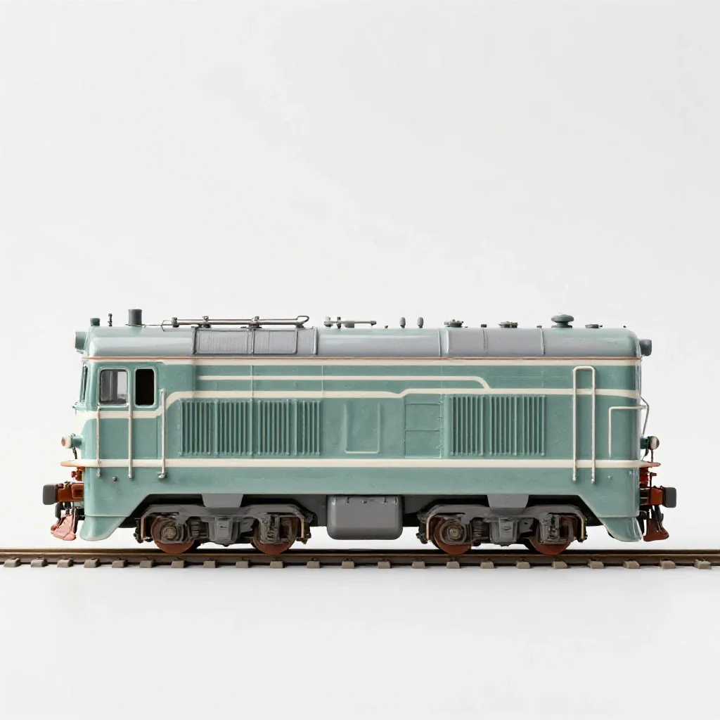 Electric locomotive isolated on a white background