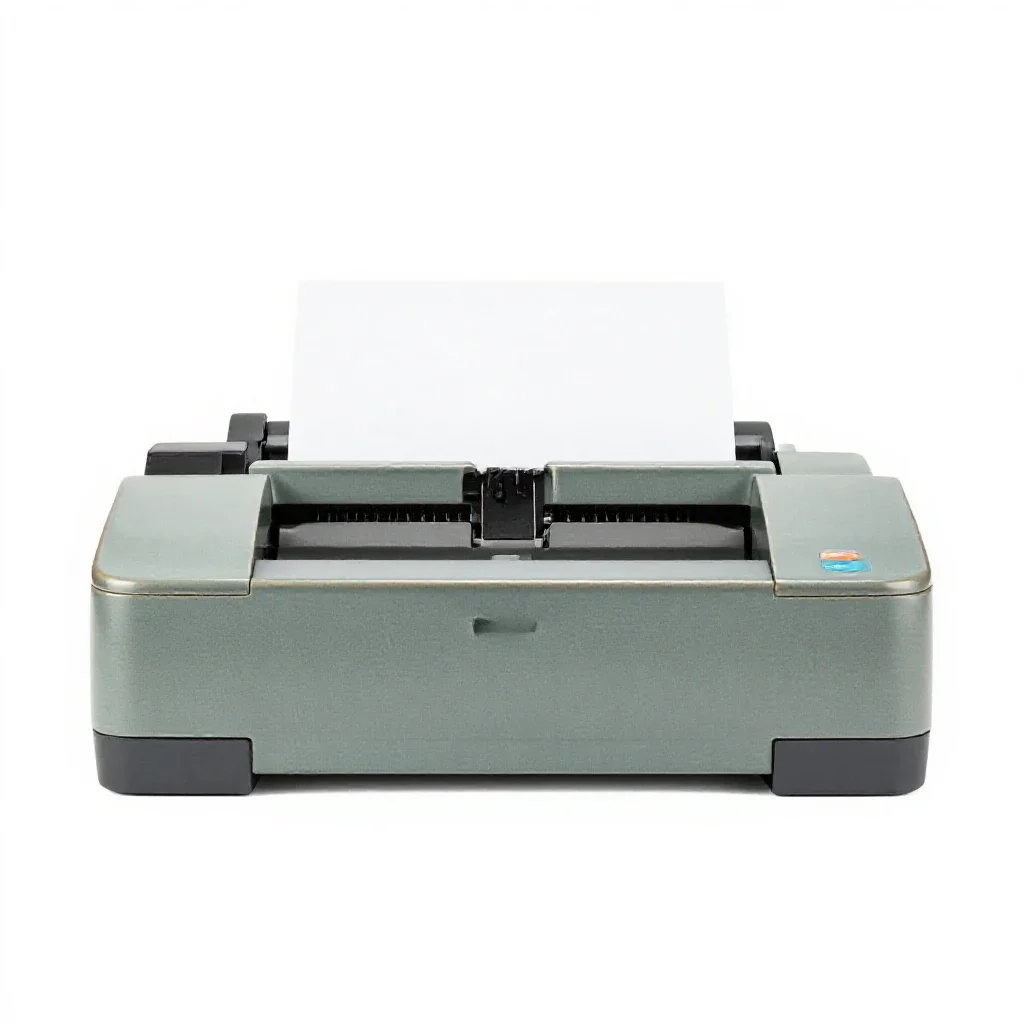 Impact printer isolated on a white background