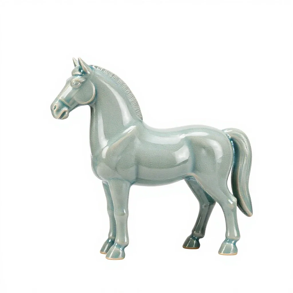 Iron horse isolated on a white background