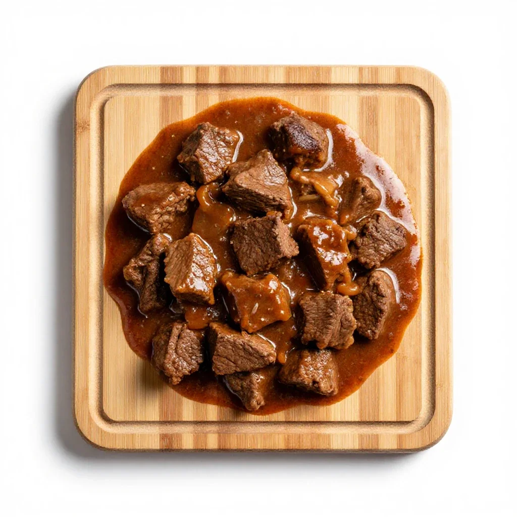 Beef goulash isolated on a white background