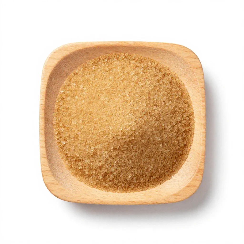 Cane sugar isolated on a white background