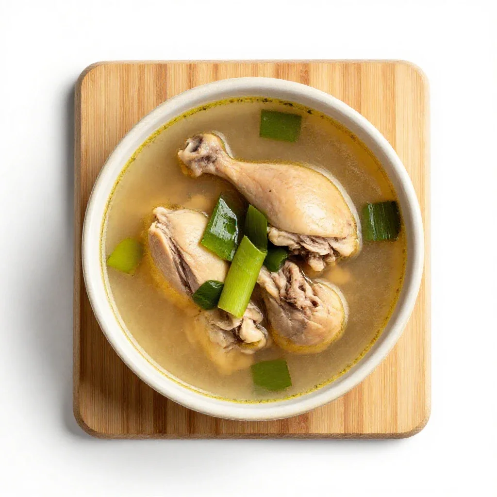 Cock-a-leekie isolated on a white background